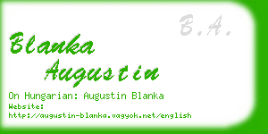 blanka augustin business card